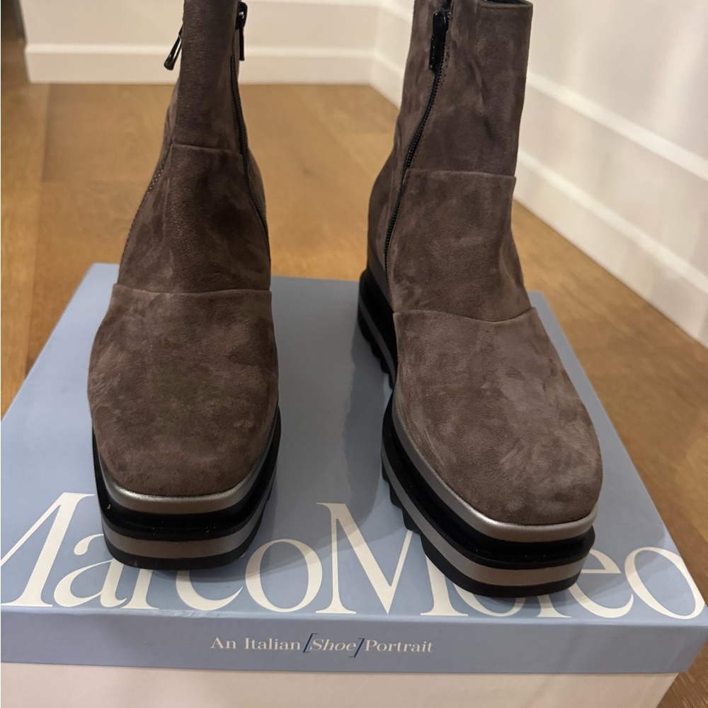 Brown Suede Platform Boot - image 1